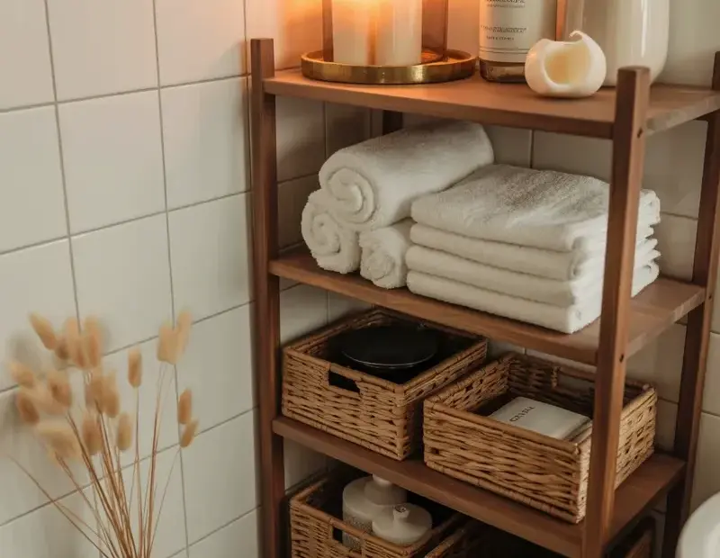 Small Bathroom Decor Ideas on a Budget: Avoid This Corner Shelf Mistake
