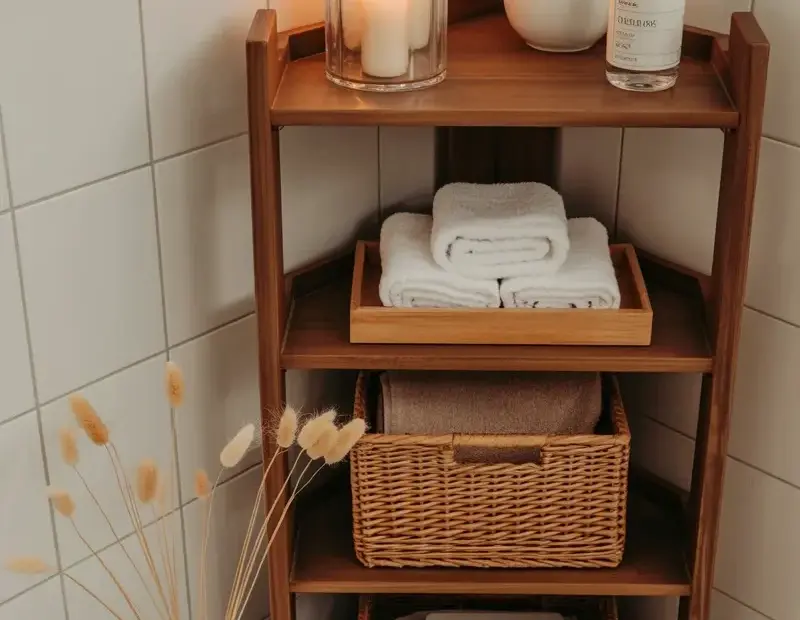 Small bathroom shelf ideas: don't make this common shelf styling mistake